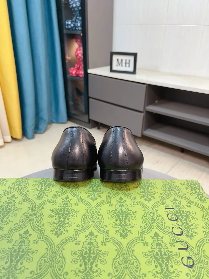 Men's shoes 💰500🌹🌹【GUCCI】The most popular classic Gucci leather shoes. Synchronized with the official website, the upper is made of Italian first-layer cowhide ➕cowhide lining, with unique brand and unique craftsmanship. Highlighting the hot style of the new year. Stop hesitating, stop wandering, get it now. Number: 38--44